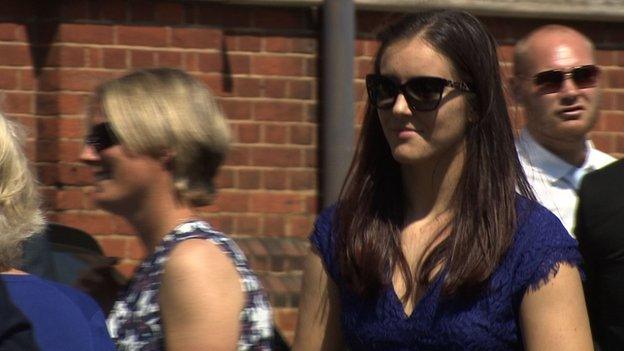 Laura Robson at Elena Baltacha's funeral