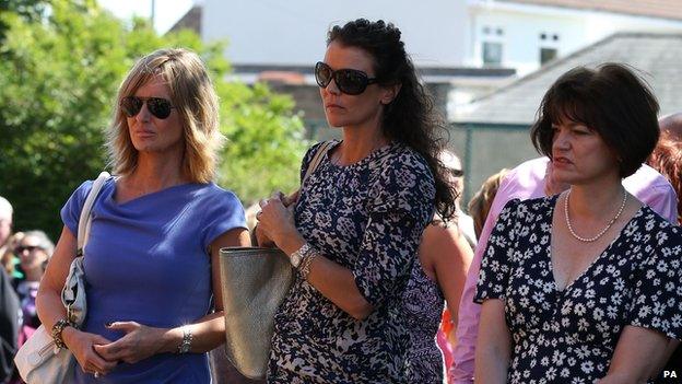 Annabel Croft at Elena Baltacha's funeral