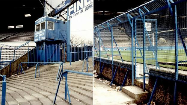 The police control box and fences