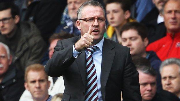 Aston Villa manager Paul Lambert