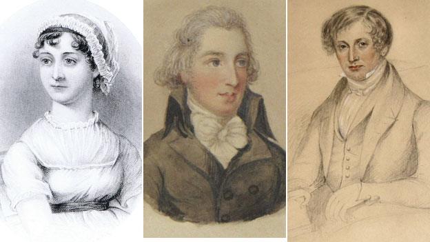 From left: Jane Austen, James Austen and James Edward Austen-Leigh