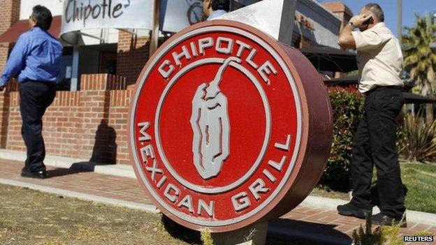 People arrive at a Chipotle Mexican Grill restaurant in Redlands, California 9 February 2011