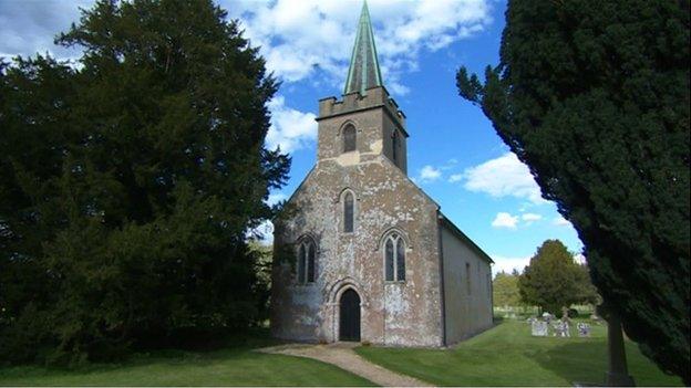 The church of St Nicholas in Steventon, Hampshire, where Jane Austen's father and brother were rectors