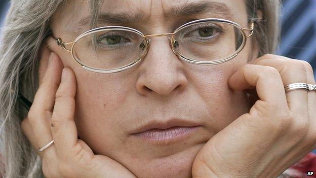 File picture taken 17 March 2005 of Russian human rights advocate, journalist and author Anna Politkovskaya