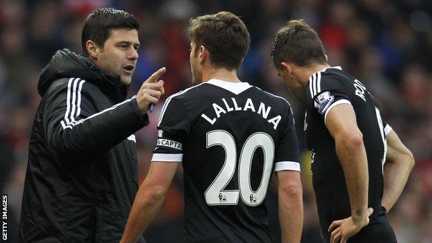 Mauricio Pochettino, Adam Lallana and Jay Rodriguez