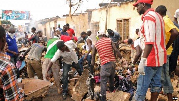 Bomb blast in Jos, Nigeria, 20 May