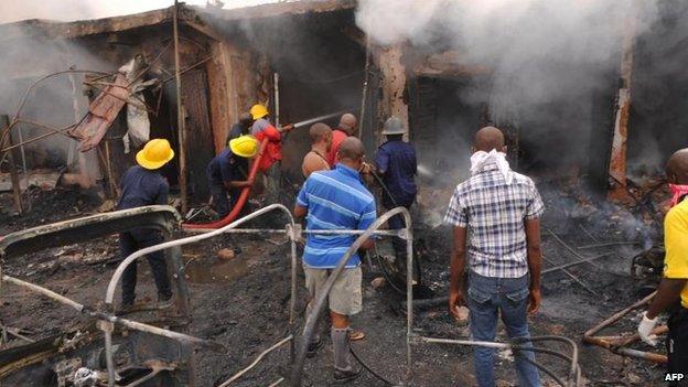 Bomb blast in Jos, Nigeria, 20 May