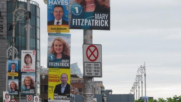 Election posters in Dublin