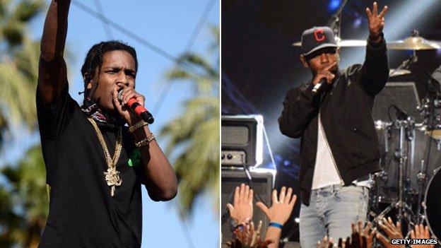 ASAP Rocky and Kendrick Lamar split image (left to right)