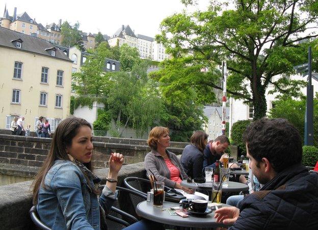 Cafe in Luxembourg City - Grund district