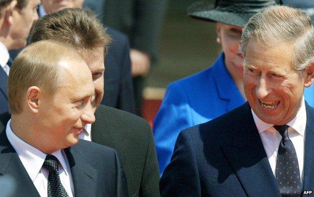 Vladimir Putin and Prince Charles meet in 2003