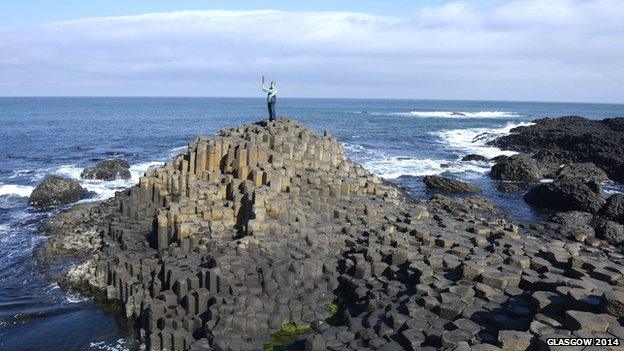 Baton at the Giant's Causeway