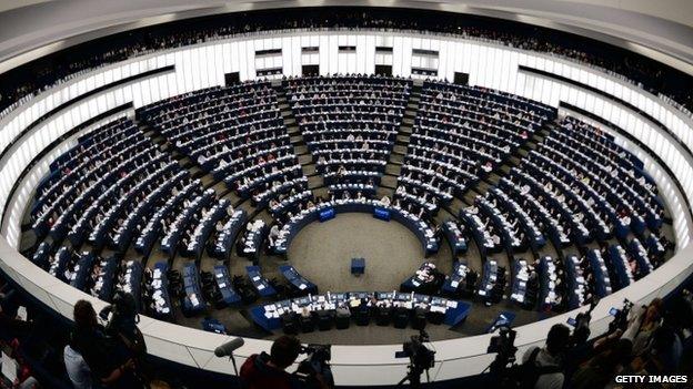 the European Parliament in Strasbourg