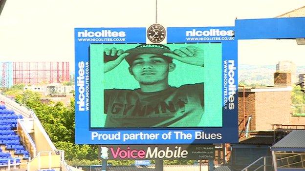 Joshua Ribera picture on big screen