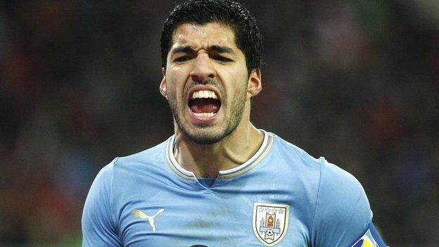 Uruguay striker Luis Suarez