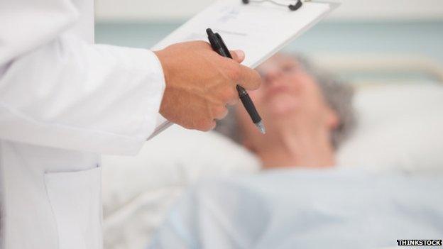 Doctor with elderly patient