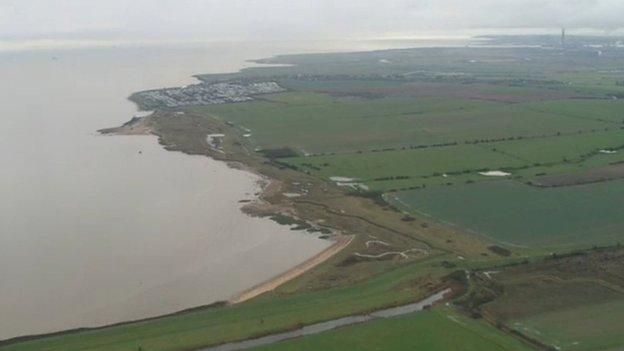 Aerial view of the Isle of Grain