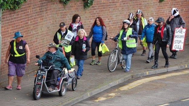 Walkers begin The Great Badger Trail in Gloucester