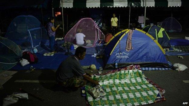 Anti-government protesters in Bangkok, 22 May