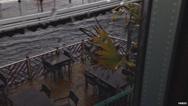 Flooding at a Penarth restaurant