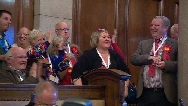 Labour councillors celebrate in Hull