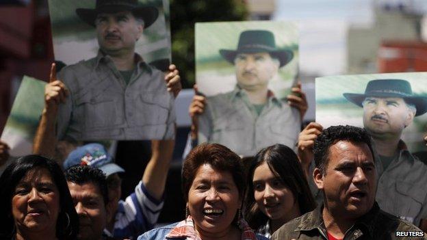 Pro-Portillo demo in Guatemala City