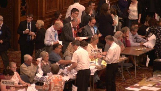 Local election count in Southampton