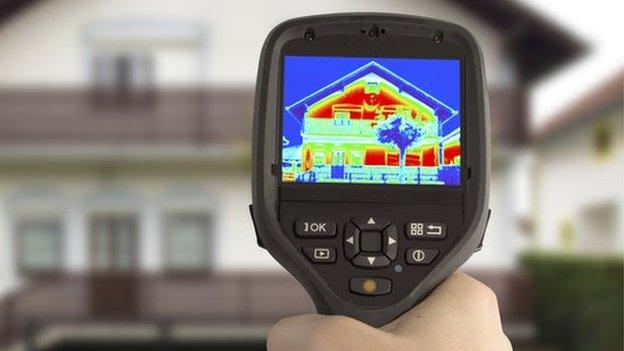 Thermal image of house