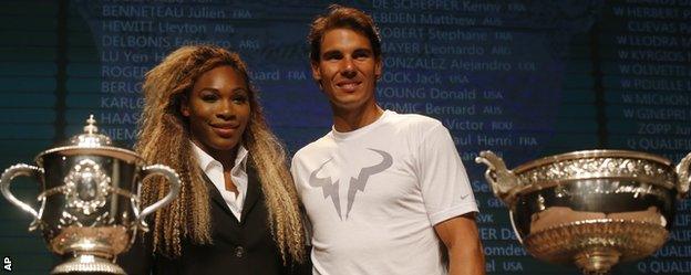 Rafael Nadal and Serena Williams