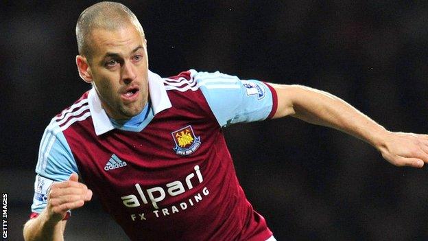 West Ham midfielder Joe Cole