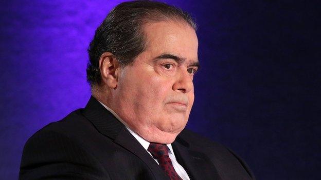 Supreme Court Justice Antonin Scalia in Washington, DC.