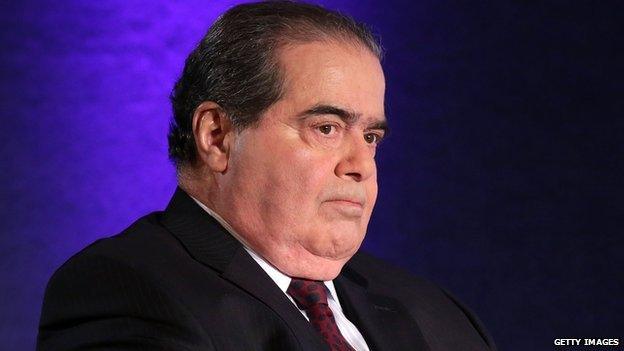 Supreme Court Justice Antonin Scalia in Washington, DC.