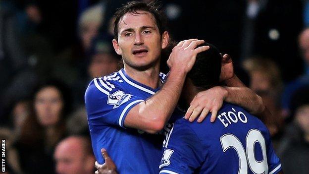 Frank Lampard and Samuel Eto'o