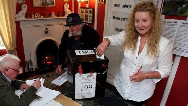 Irish voter on Inishfree island