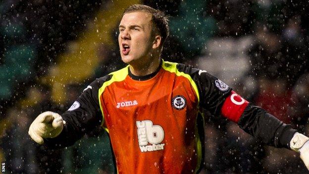 Partick Thistle goalkeeper Scott Fox