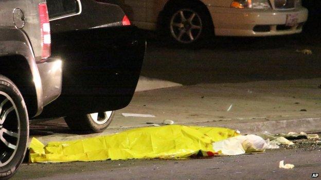 Scene of one of the Santa Barbara shootings