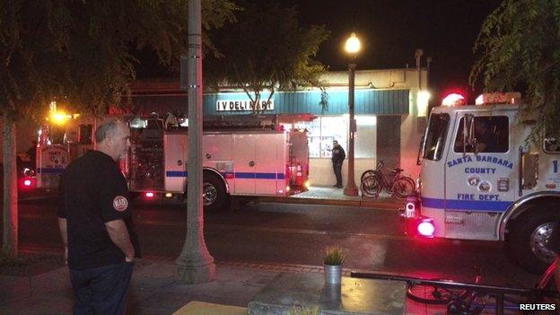 Scene of one of the Santa Barbara shootings