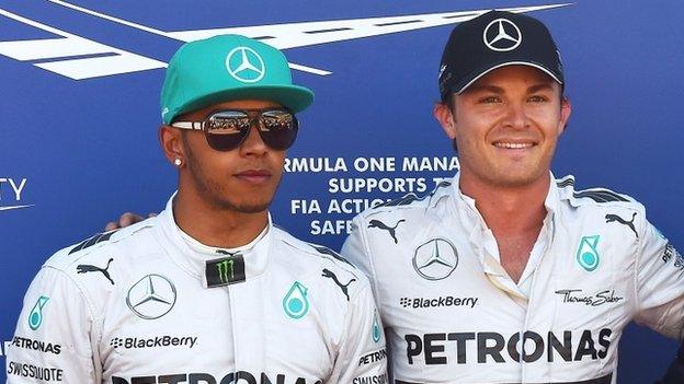 Lewis Hamilton and Nico Rosberg