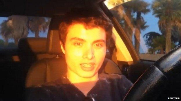 Man identified as Elliot Rodger in YouTube video. 24 May 2014