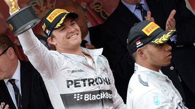 Nico Rosberg (left) and Lewis Hamilton