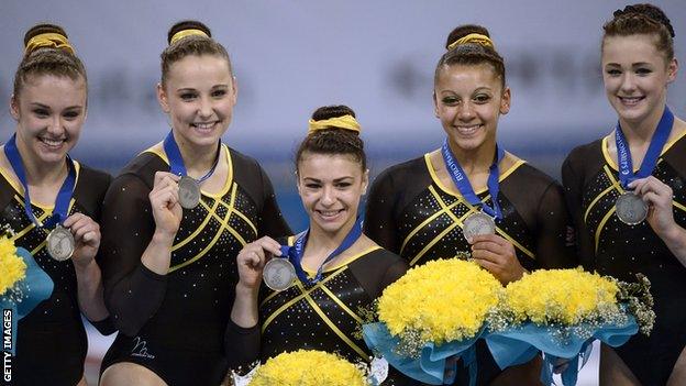 Britain's womens gymnastics team