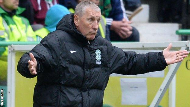 Hibernian manager Terry Butcher