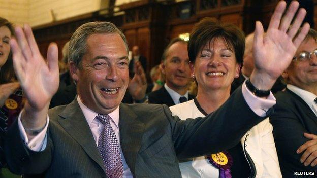 UKIP's Nigel Farage, 25 May 14