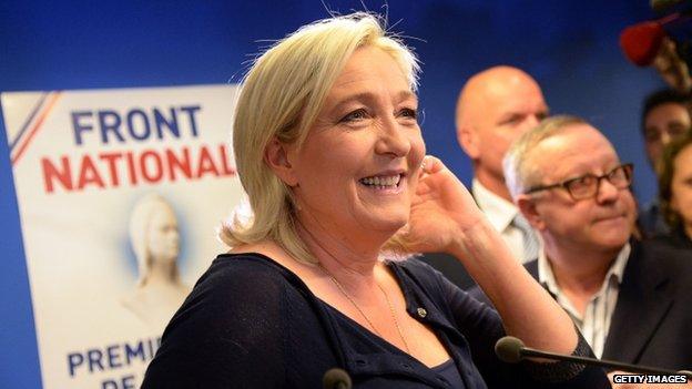 French far-right Front National (FN) party President Marine Le Pen