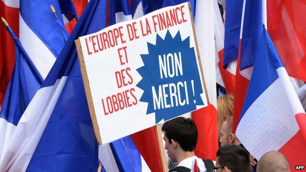 Supporters of Frances far-right Front National