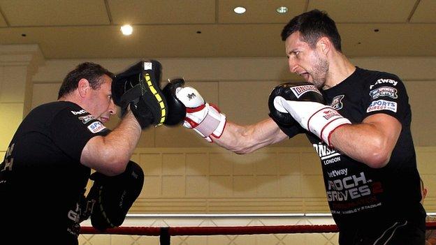 Carl Froch and trainer Rob McCracken