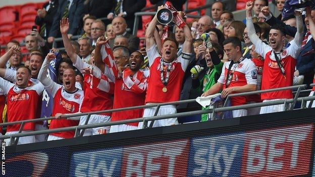 Fleetwood celebrate promotion