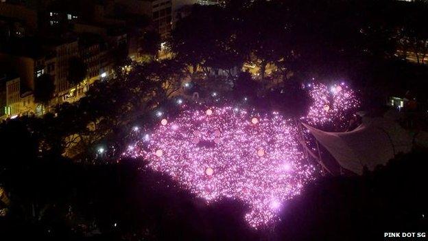 The Pink Dot event in 2013 drew an estimated 21,000 attendees.