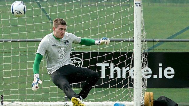 Ian Lawlor trains with the Republic squad on Monday