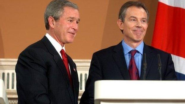 Tony Blair with President George W. Bush in 2003